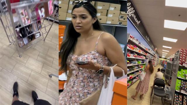 Bhabhi On Shoe Store & Market Upskirt Secretly Rec mms